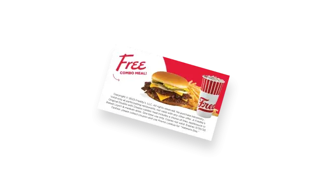 Free Combo Meal, Freddys Veterans Day