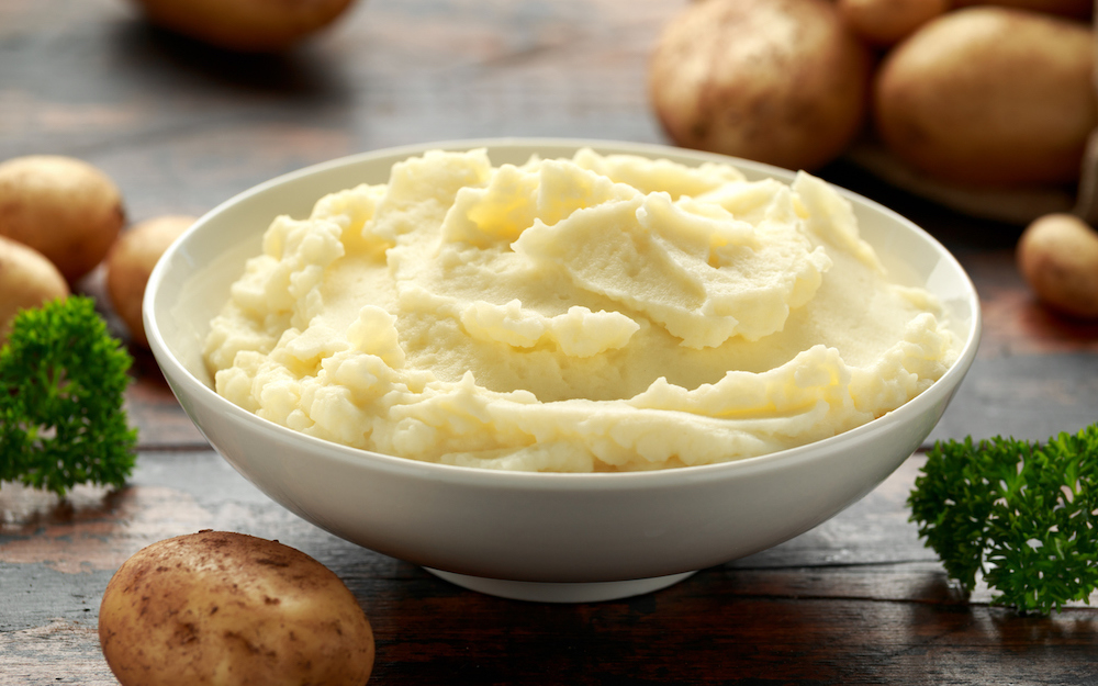 mashed potatoes in a bowl