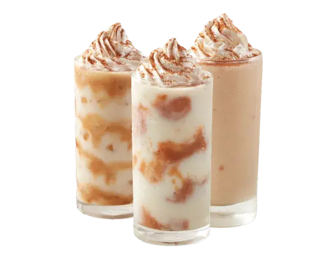 Pumpkin Pie Shake & Pumpkin Pie Concrete & Caramel Apple Pie Concrete